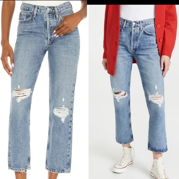 Agolde Denim - Agolde Lana Crop Mid-rise Vntg Straight Jeans Size 26